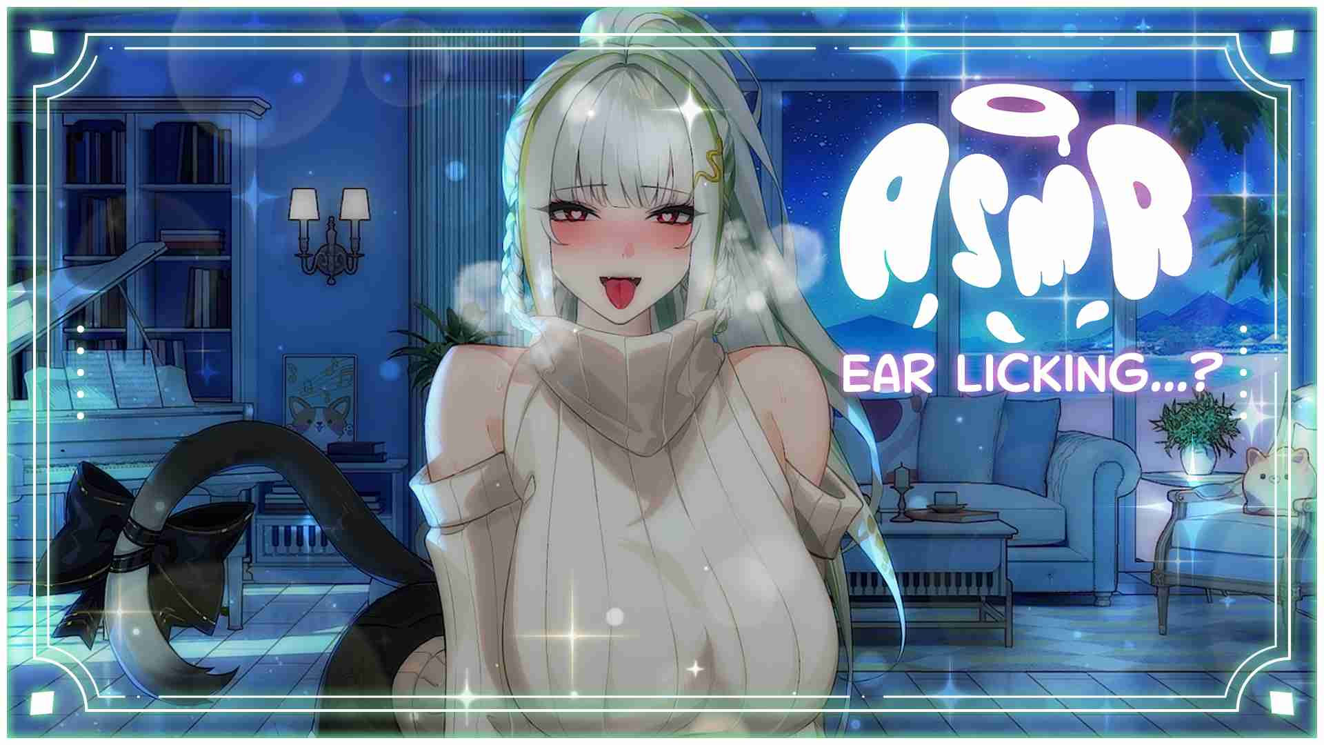 【黑3DIO ASMR】 Cat grooming💚🐍 #vtuber